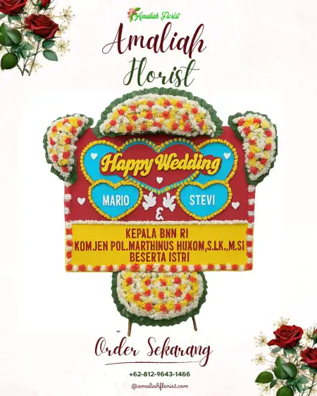 Papan Bunga Pernikahan Congkrang